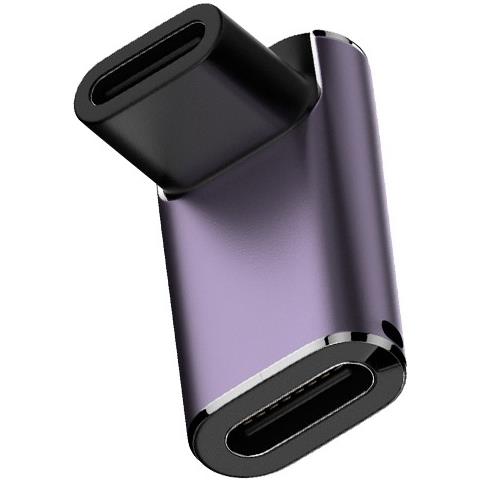 Adattatore Usb-c Multifunzione Da 240w: Femmina-femmina, 40gbps, Video 8k, Viola - Foto 3