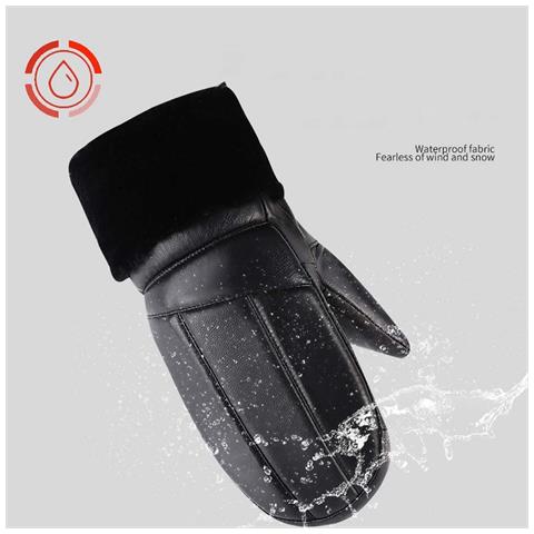 Guanti Da Ciclismo Invernali Neri Da Uomo - Termici, Impermeabili, Antivento E Compatibili Con Touchscreen - Foto 5