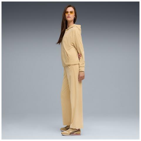 Ess Elevated Comfort Velour Rib Hoodie 68810783, Donne, Beige, Xxl - Foto 2