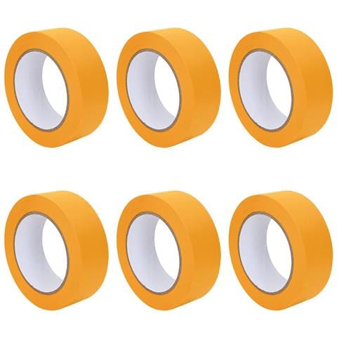 Nastri Adesivi per Pittori 6 pcs Giallo 38mm x 50m Carta - Foto 1