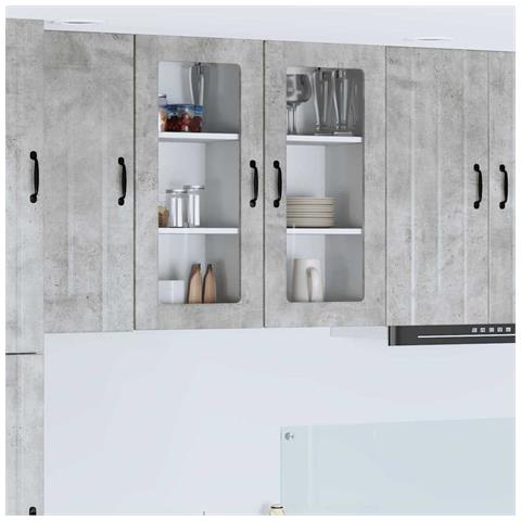 Mobile da cucina con lo scaffale Grigio cemento 40 x 31 x 80 cm - Foto 2