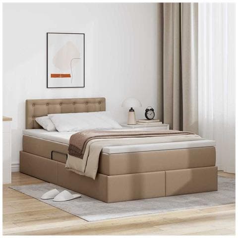 Letto con contenitore e LED Cappuccino 120 x 200 cm - Foto 2