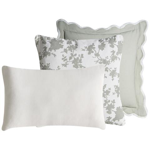 Set Di 2 Cuscini Canarium Cotone 30 X 50 Cm 45 X 45 Cm Verde Tinta Unita - Foto 2