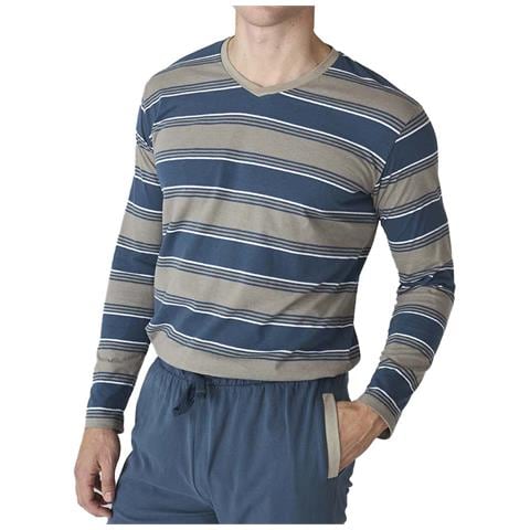 Pigiama Da Uomo In Cotone A Maniche Lunghe Jjb18 - Foto 3