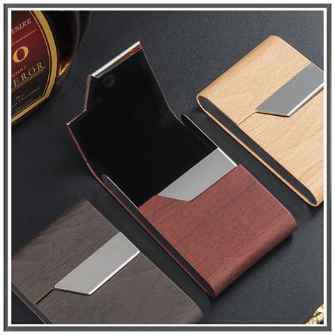 Portasigarette A Ribalta In Pelle Pu Con Grana Del Legno - Contiene 7 Sigarette King Size Brown - Foto 7