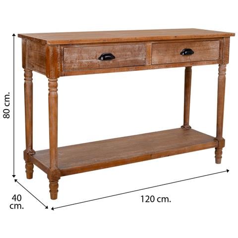 Mobile Da Ingresso In Legno Marrone 120x40x80h - Foto 8