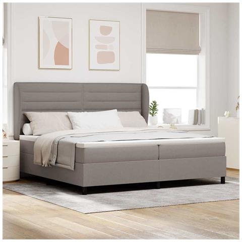 Letto a molle con materasso Talpa 200 x 200 cm Tessuto - Foto 2