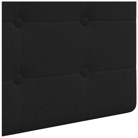 Testiera sospesa Con luce LED Nero Tessuto - Foto 9