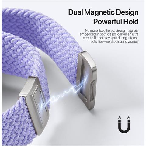 Cinturino Orologio per Apple Watch Series 11 10 42mm - Nylon, Viola - Foto 2
