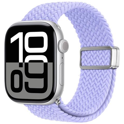 Cinturino Orologio per Apple Watch Series 11 10 42mm - Nylon, Viola - Foto 4