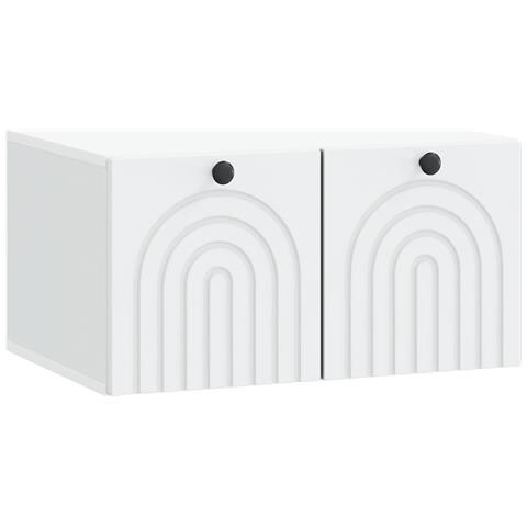 Mobile Porta TV da Muro Bianco 59,5 x 41 x 30 cm - Foto 1