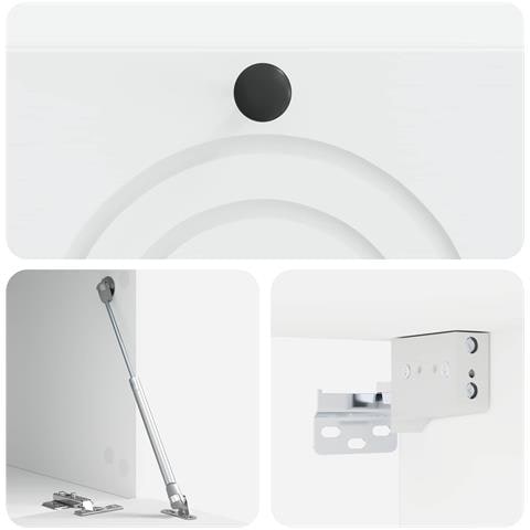 Mobile Porta TV da Muro Bianco 59,5 x 41 x 30 cm - Foto 9