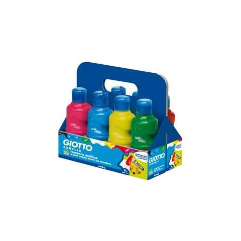 schoolpack 8 flaconi tempera pronta acrilica 250ml colori assortiti - Foto 1