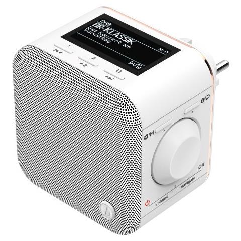 Radio Plug In DR40BT, DAB+ / FM, bluetooth, bianco - Foto 1