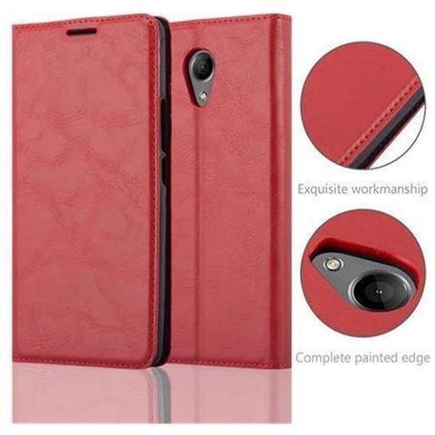 Custodia Compatibile Con Wiko U Feel Lite In Rosso Mela - Coperchio Protettiva Con Chiusura Magnetica, Funzione Stand E Tasca Per Le Carte - Foto 1