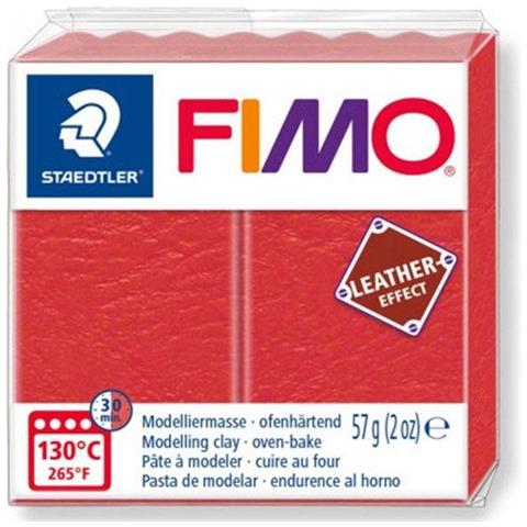 St Fimo Leather-effect 8010-249 - Pasta Da Modellare Che Si Indurisce In Forno, Per Oggetti Creativi In Similpelle, Effetto Pelle E Tatto, Colore: Anguria - Foto 8