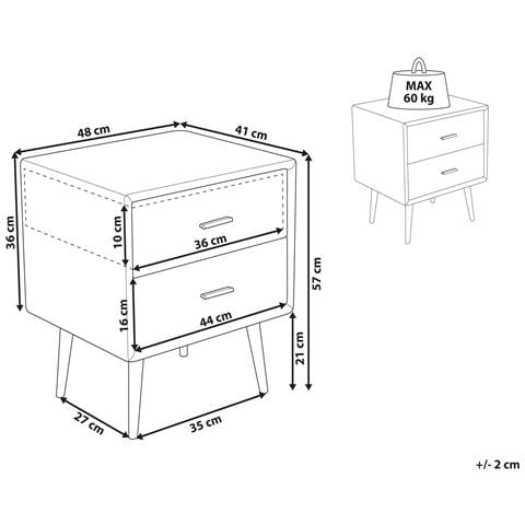 Comodino In Similpelle Grigia Essonne - Foto 19