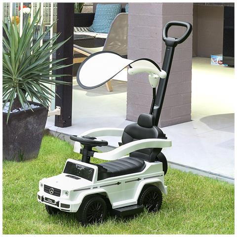 Macchina A Spinta Per Bambini, Macchina Giocattolo Cavalcabile, Passeggino Con Tettuccio Mercedes-benz G350 Bianco - Foto 2