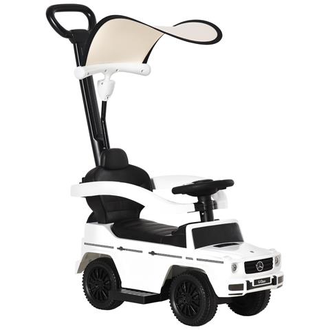 Macchina A Spinta Per Bambini, Macchina Giocattolo Cavalcabile, Passeggino Con Tettuccio Mercedes-benz G350 Bianco - Foto 1