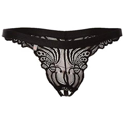 828-THC-1 S / M Pantaloncino Thong panties Nero - Foto 1