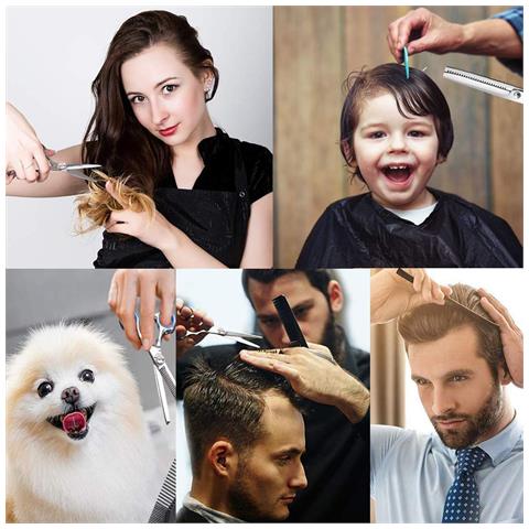 Set Da Parrucchiere Con 2 Forbici, Pettine E Fermagli Per Capelli 6 Parti - Foto 10