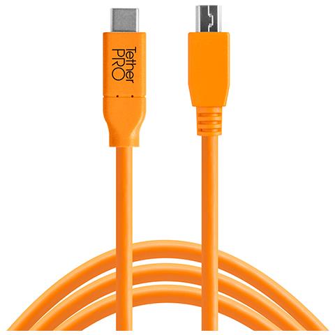 Tether Tools Cuc2515-org Cavo Usb 4,6 M Usb 2.0 Usb C Micro-usb B Arancione - Foto 1