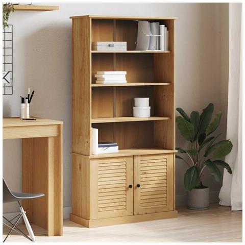 Libreria Vigo 85x35x170 Cm In Legno Massello Di Pino - Foto 10