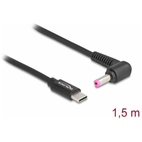 Cavo Di Ricarica Per Notebook Usb Type-c Maschio A Hp 4,8 X 1,7 Mm Maschio - Foto 2