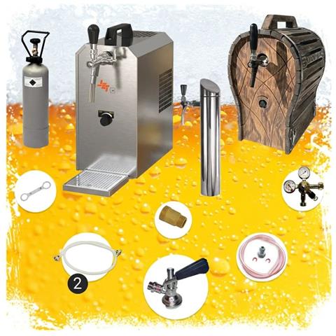 Set Completo - Spillatore Birra - Jet 30 Dispenser Birra Sottobanco Macchina Per Birra 1-linea 35 Litri /h - Raffreddatore A Flusso Con Botti In Legno Keg Type A - Foto 6