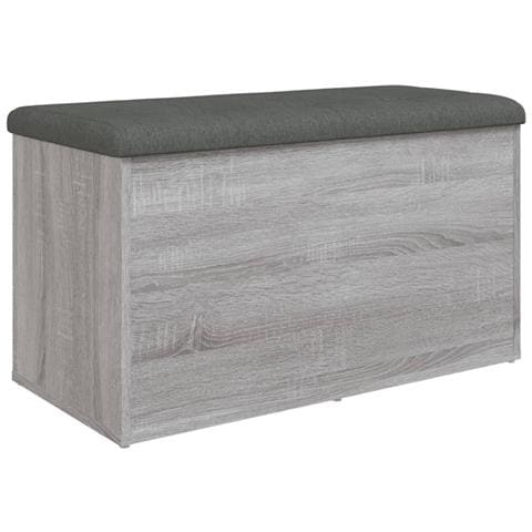 Panca Portaoggetti Grigio Sonoma 82x42x45 Cm Legno Multistrato - Foto 2