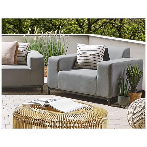 Set Di 2 Poltrone Da Giardino Grigio E Nero Rovigo - Foto 1