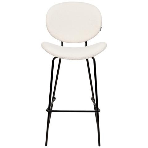 Set Di 2 Sedie Alte Luana Bouclé Bianco - Foto 2