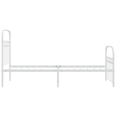 Giroletto Con Testiera E Pediera Metallo Bianco 80x200 Cm - Foto 8