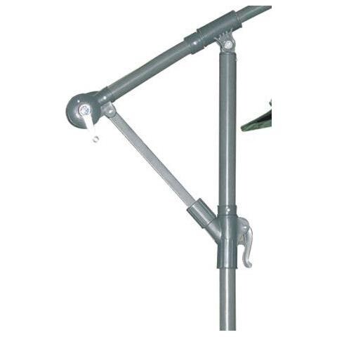 Ombrellone Tondo Laterale In Alluminio Verde 300 Cm Garden Deluxe Collection - Foto 2