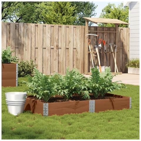 Fioriera Da Giardino Marrone 150x100 Cm Legno Massello Di Pino - Foto 1