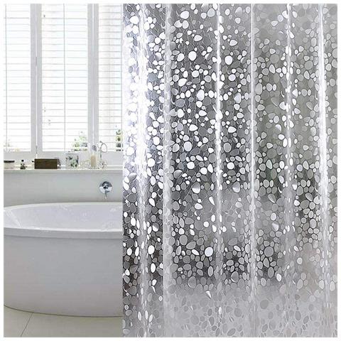 Tenda Da Doccia In Pvc - Design Ciottoli Xxl - Foto 4