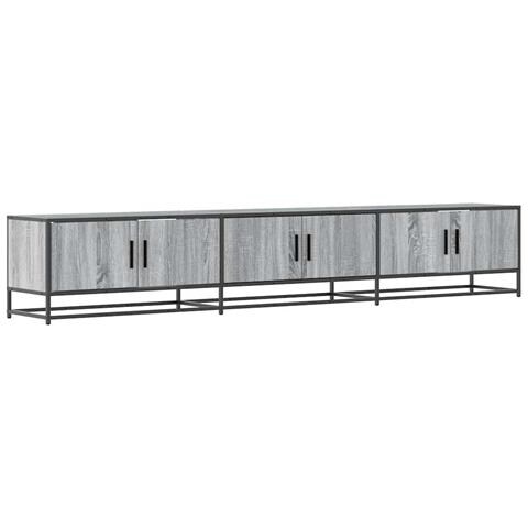 Mobile Tv Grigio Sonoma 240x35x41 Cm In Legno Multistrato - Foto 2