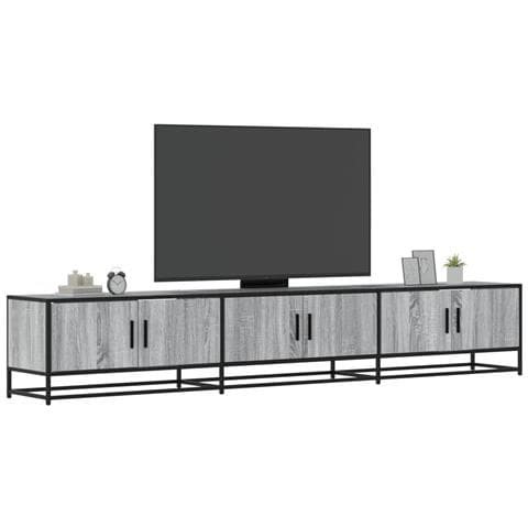 Mobile Tv Grigio Sonoma 240x35x41 Cm In Legno Multistrato - Foto 1