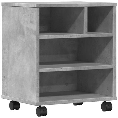 Supporto Per Stampante Con Ruote Grigio Cemento 41x32x48 Cm - Foto 2