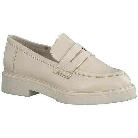 Beige Casual Closed Loafers Mocassino Pelle Scarpe Donna Beige Eu 39, 2-24303-20 403 - Foto 2