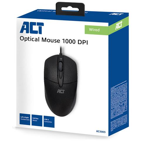 AC5005 mouse Ufficio Ambidestro USB tipo A IR LED 1000 DPI - Foto 2