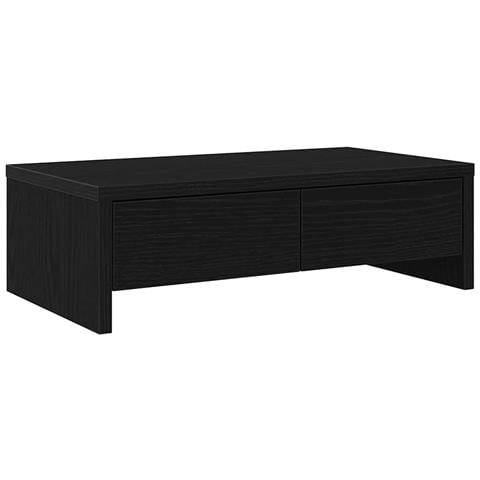 Supporto Monitor Con Cassetti Rovere Nero 50x27x15cm Truciolato - Foto 2