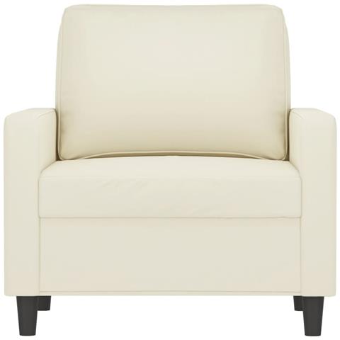 Poltrona Crema 60 Cm Velluto - Foto 3