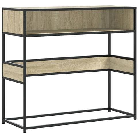 Tavolo Consolle Rovere Sonoma 90x35x80 Cm In Legno Multistrato - Foto 2