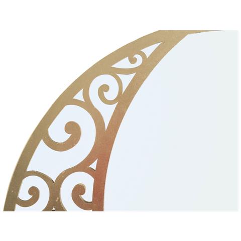 Specchio Con Cornice Luna 2 - Oro - Metallo - 72x1x72 Cm - Foto 2