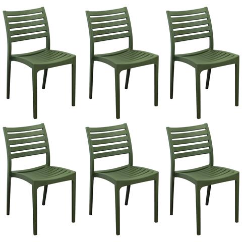 Zule - Set 6 Sedie Polipropilene Impilabile - Foto 1
