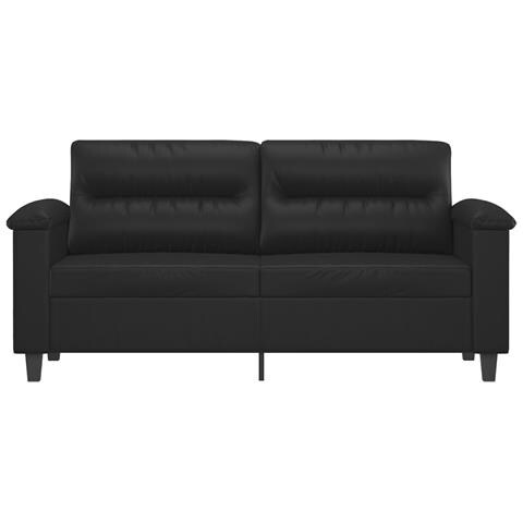 Divano A 2 Posti Nero 140 Cm In Similpelle - Foto 2