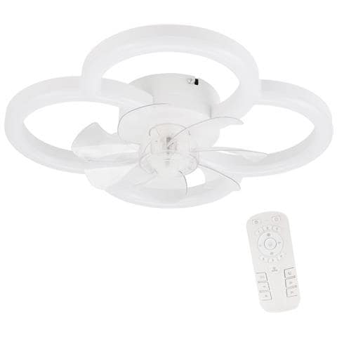 Ventilatore Da Soffitto Con Luce Silenzioso A 6 Velocità Moderno Dimmerabile Per Soggiorno - Foto 1