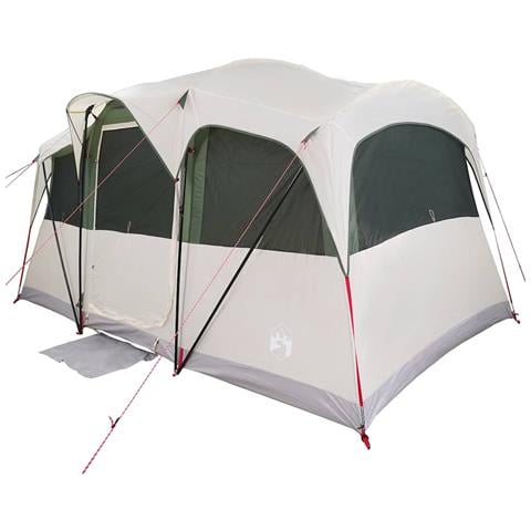 Tenda Familiare con Finestre a Cupola Verde per 10 Persone Impermeabile - Foto 1