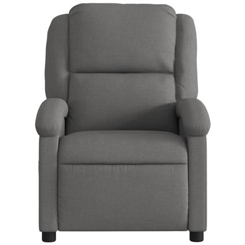 Poltrona Reclinabile Massaggio Elettrica Grigio Scuro Tessuto - Foto 9